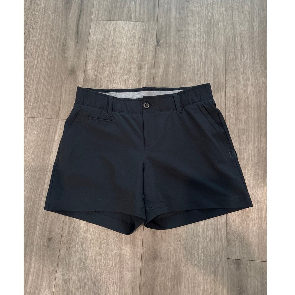Under Armour Fitted Heatgear Black Shorts Women's Size 2